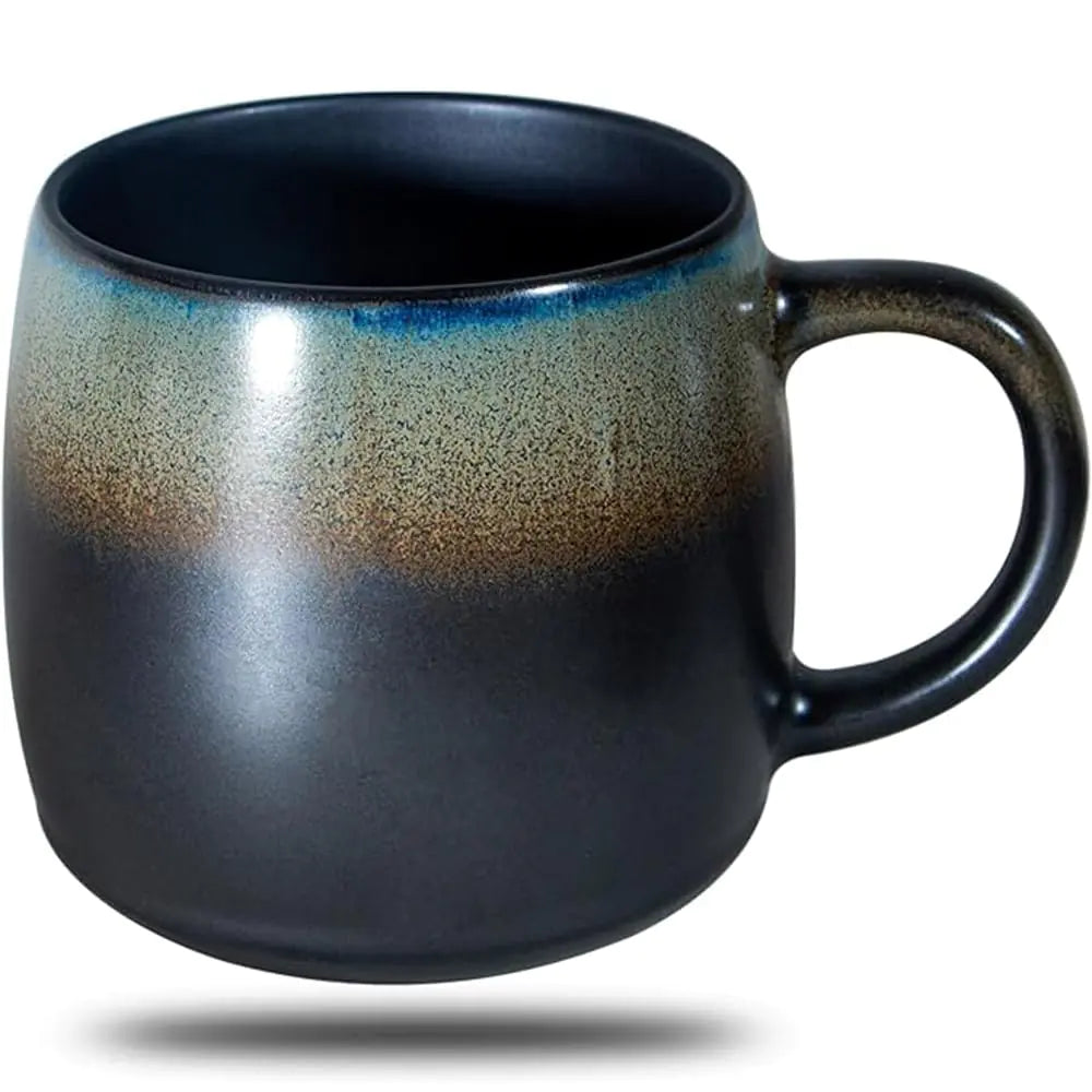 oojdzoo Large Ceramic Coffee Mugs 20 Oz Oversized Pottery Coffee Mugs HandmadeBig Stoneware Tea Cups for Office and Home(White/Black)
