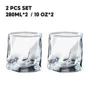 Set of 2 Lowball Whiskey Glasses, 10 oz / 280 ml
