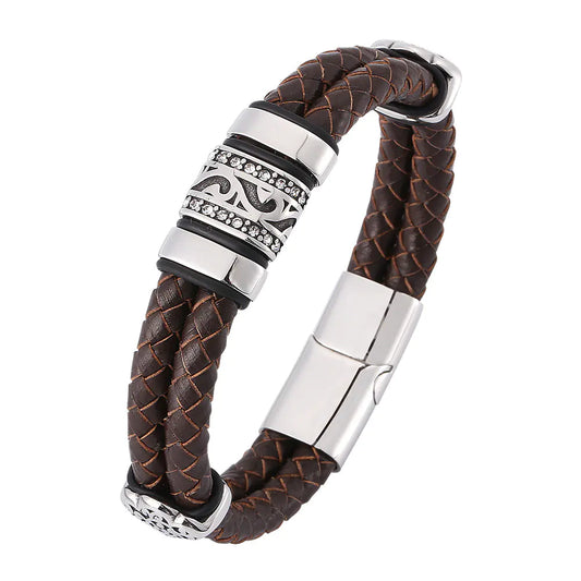 2019 New Western Style Handcrafted Leather Bracelet