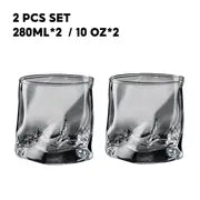 Set of 2 Lowball Whiskey Glasses, 10 oz / 280 ml