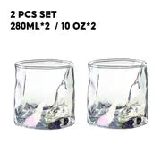 Set of 2 Lowball Whiskey Glasses, 10 oz / 280 ml