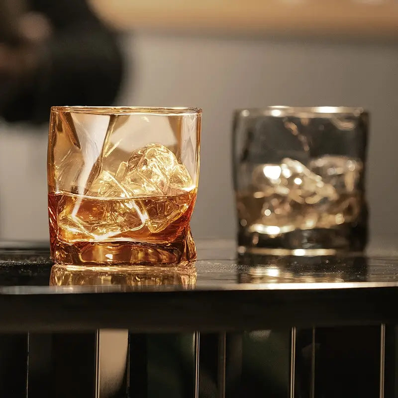 Set of 2 Lowball Whiskey Glasses, 10 oz / 280 ml