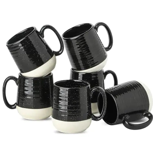 Hasense Coffee Mugs Ceramic 15 oz Large Coffee Cups with Handle for Home and Office Latte Mugs Set for Coffee Tea Hot Cocoa Mocha Black Coffee Cup Gift for Dad Mom Dishwasher Microwave Safe