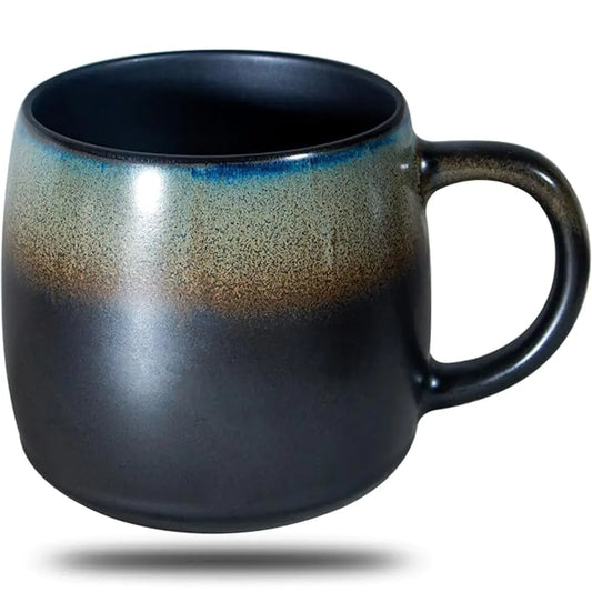 oojdzoo Large Ceramic Coffee Mugs 20 Oz Oversized Pottery Coffee Mugs HandmadeBig Stoneware Tea Cups for Office and Home(White/Black)