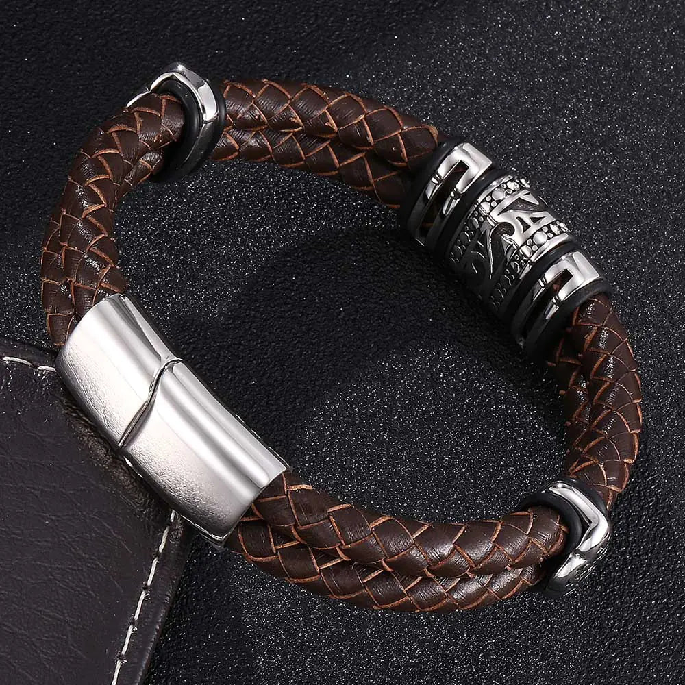 2019 New Western Style Handcrafted Leather Bracelet
