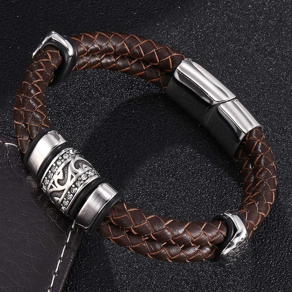 2019 New Western Style Handcrafted Leather Bracelet