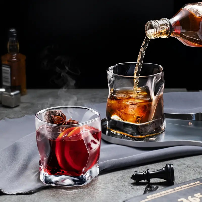 Set of 2 Lowball Whiskey Glasses, 10 oz / 280 ml