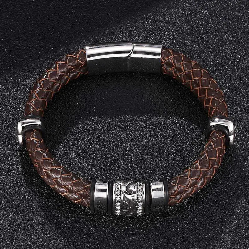 2019 New Western Style Handcrafted Leather Bracelet