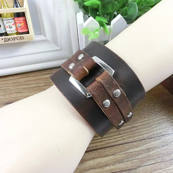 Fashionable Western Leather Multi-Layer Vintage Bracelet