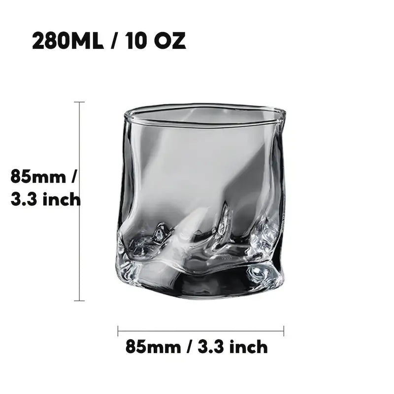 Set of 2 Lowball Whiskey Glasses, 10 oz / 280 ml