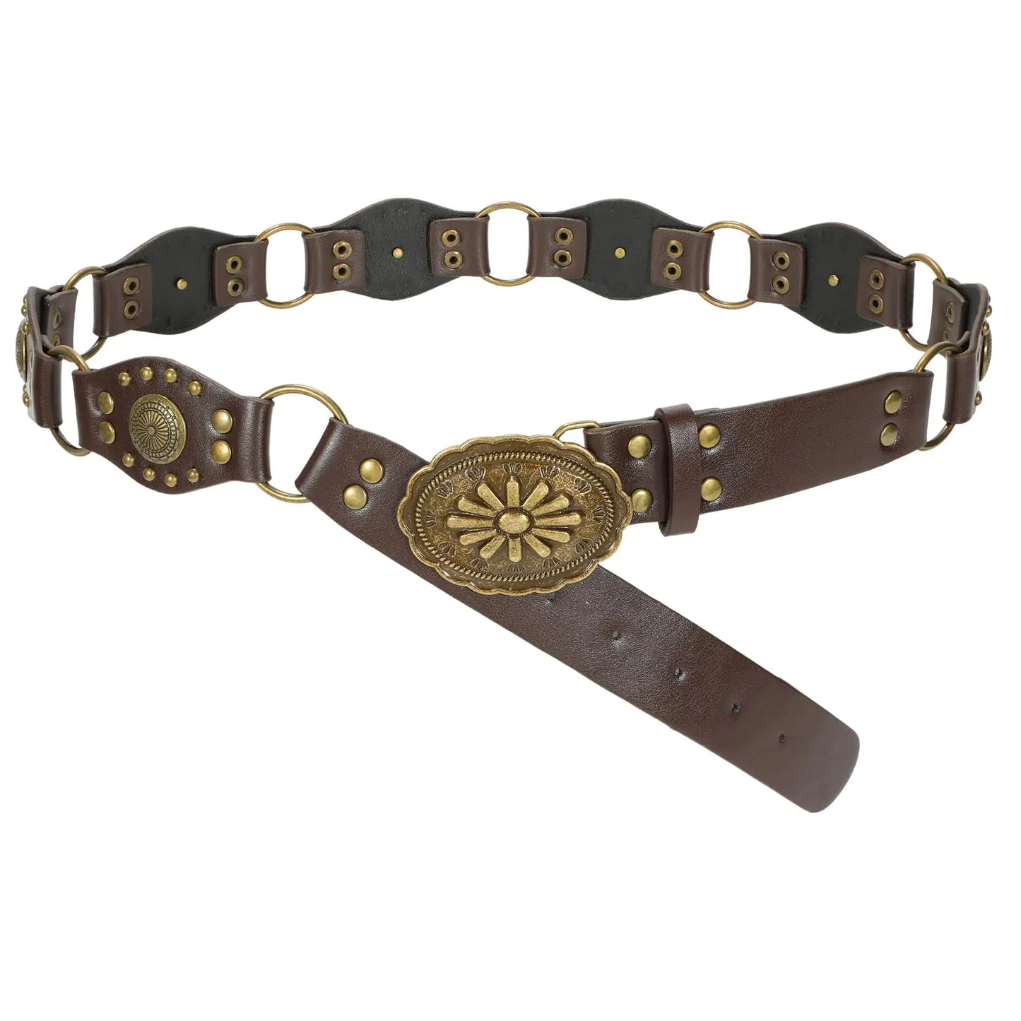 SUOSDEY Western Cowboy Cowgirl Belts for Men Women with Vintage Buckle